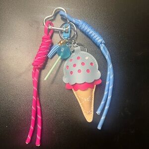 Pink and Blue Ice Cream Bag Charm